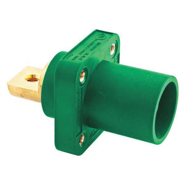 Receptáculo Hubbell Wiring Device-Kellems, Verde, Macho, Nariz Cónica, Serie 16 - HBLMRBGN