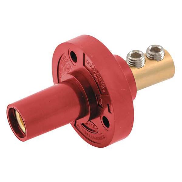 Receptáculo Hubbell Wiring Device-Kellems, Rojo, Hembra, 150AC/DC, 8-2 - HBL15FRR