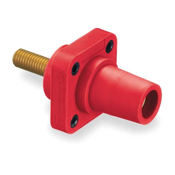 Receptáculo Hubbell Wiring Device-Kellems, 3R, 4X, 12K, Perno, Rojo - HBLFRSR