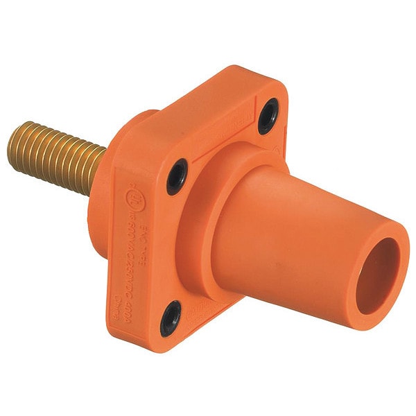 Receptáculo Hubbell Wiring Device-Kellems, Naranja, Hembra, Estribo, Nariz Cónica - HBLFRSCO