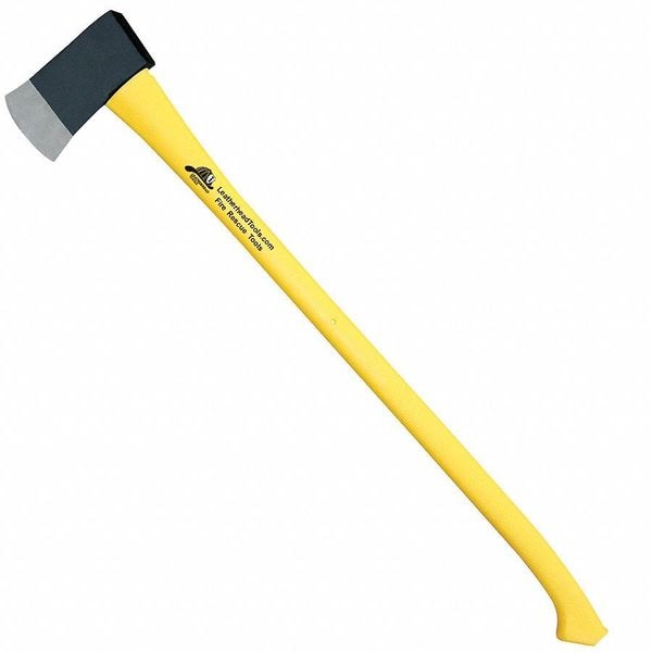 Leatherhead Tools Flat Axe, 36" Yellow Fiberglass Handle, 6 lb. Head - FAY-6