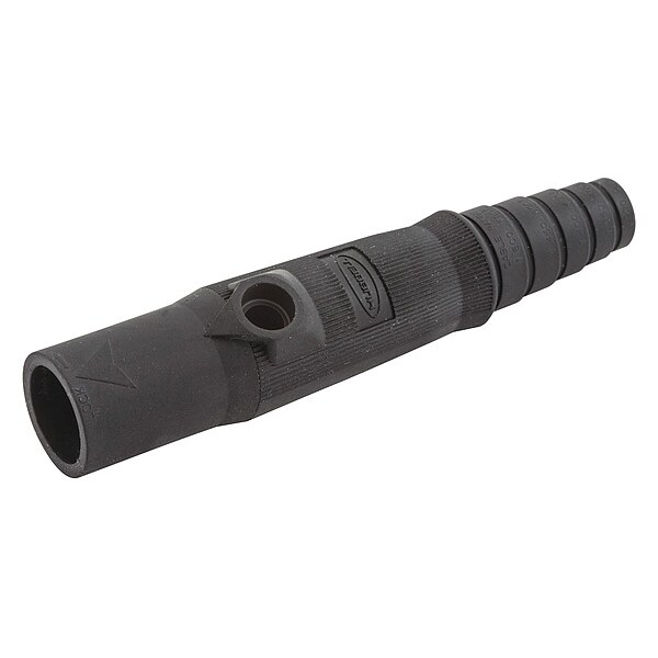 Conector de polo único Hubbell Wiring Device-Kellems, macho, negro - HBL15MBBK