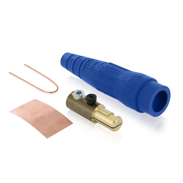 Ensamble de Conector Eléctrico Leviton ML 18 SRS Plug Crimpado #2-2/0 AWG Azul - 18D21-UB