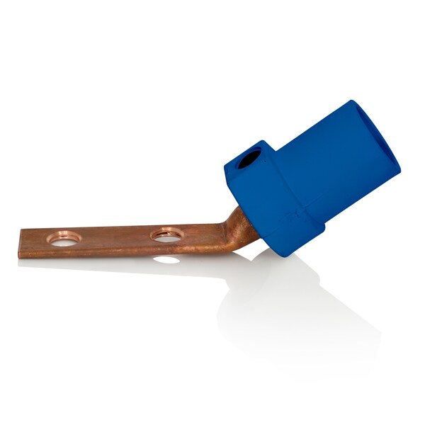 Ensamble de conector eléctrico macho de ángulo de 16 SER con pinza #2 - 4/0 azul - 16M21-2UB