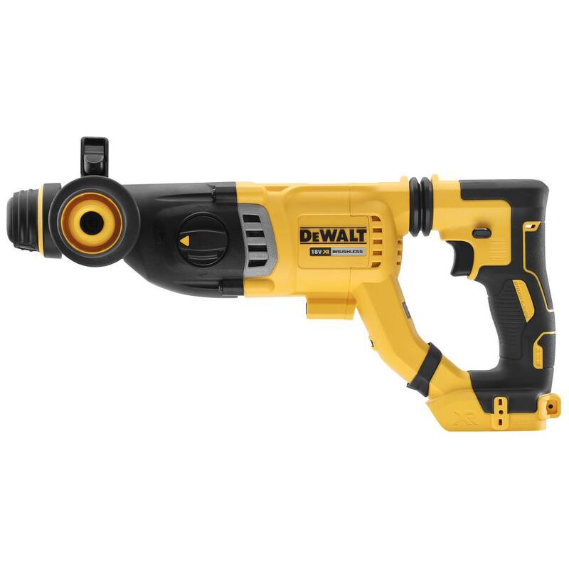 Martillo rotativo SDS Plus D-Handle inalámbrico sin escobillas DEWALT 20V MAX de 1-1/8 pulgadas para concreto y albañilería (solo herramienta) - DCH263B