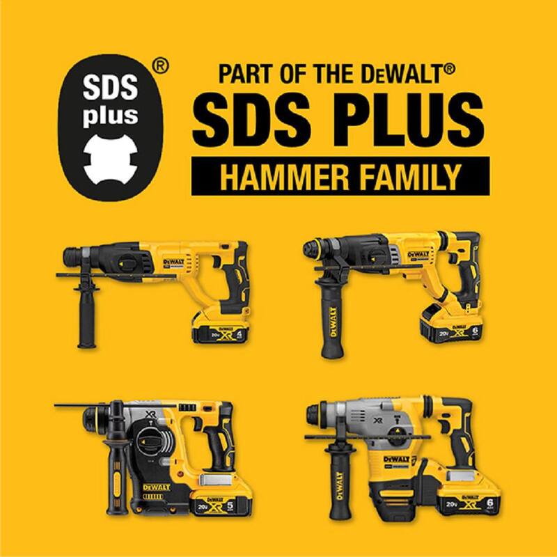 Martillo rotativo SDS Plus D-Handle inalámbrico sin escobillas DEWALT 20V MAX de 1-1/8 pulgadas para concreto y albañilería (solo herramienta) - DCH263B