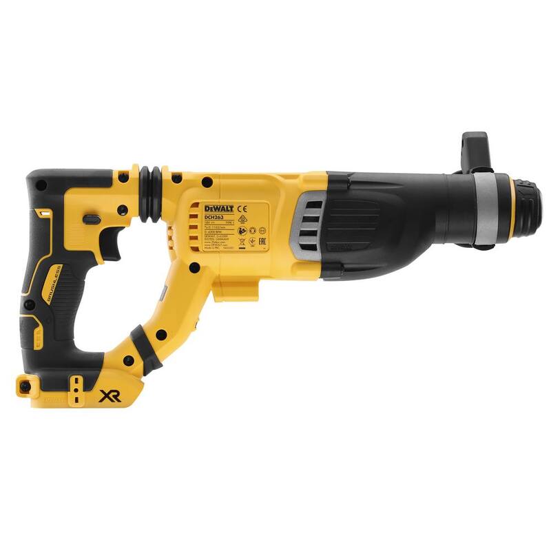 Martillo rotativo SDS Plus D-Handle inalámbrico sin escobillas DEWALT 20V MAX de 1-1/8 pulgadas para concreto y albañilería (solo herramienta) - DCH263B