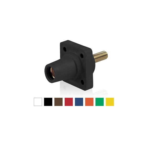 Leviton Female Receptcle, Orng, 2-4/0, 300/400Ac/Dc - 16R24-UO