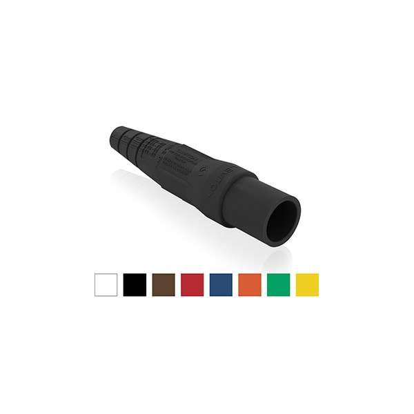 Ensamble de conector eléctrico Leviton 16 Series macho Plug Insul 2-2 0 Negro - 16SDM-2UE