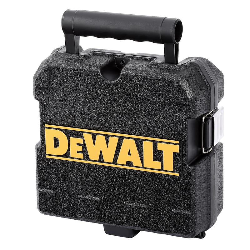Nivel láser de líneas cruzadas autonivelante verde de 100 pies DEWALT con (3) baterías AA y estuche - DW088CG
