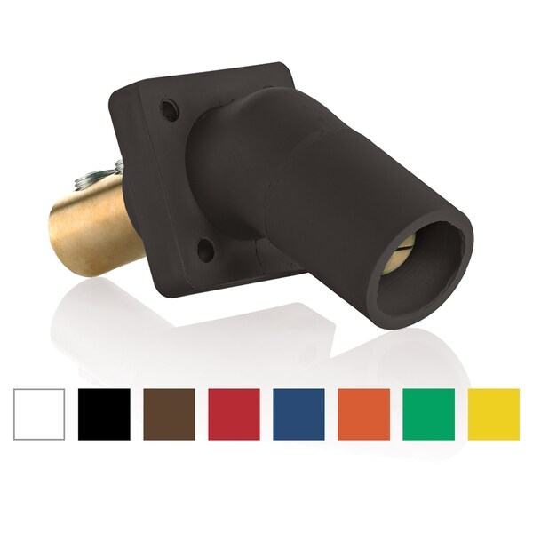 Receptáculo angulado Leviton, blanco, 2/0-4/0, punta cónica - 16R27-UW