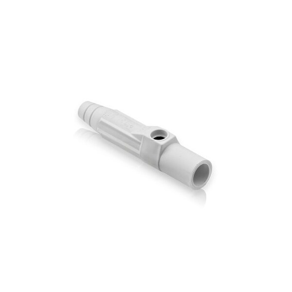 Ensamble de Conector Eléctrico Leviton Blanco con Tornillo de Ensamble, Enchufe de Detención y Punta de Toma - 15SDM-1UW