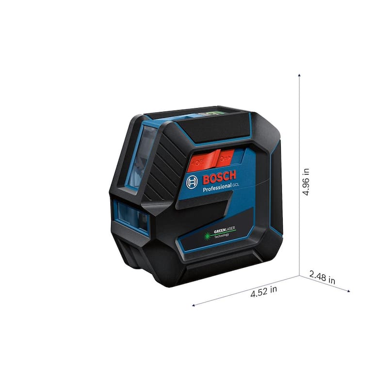 Nivel láser de combinación verde de 165 pies Bosch con tecnología VisiMax, montaje de ajuste fino y estuche rígido de transporte - GCL100-40G.