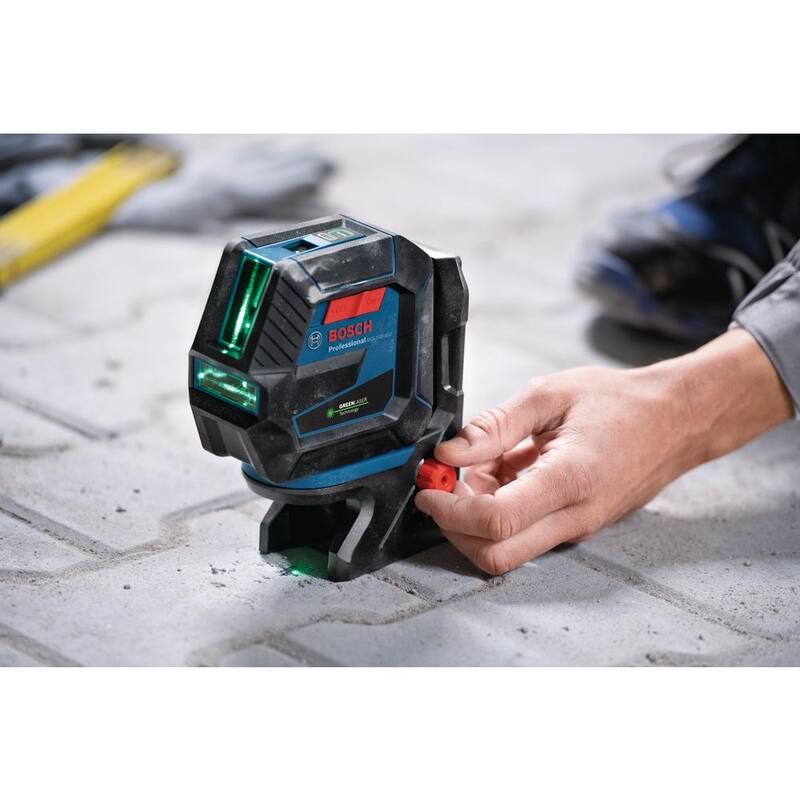 Nivel láser de combinación verde de 165 pies Bosch con tecnología VisiMax, montaje de ajuste fino y estuche rígido de transporte - GCL100-40G.
