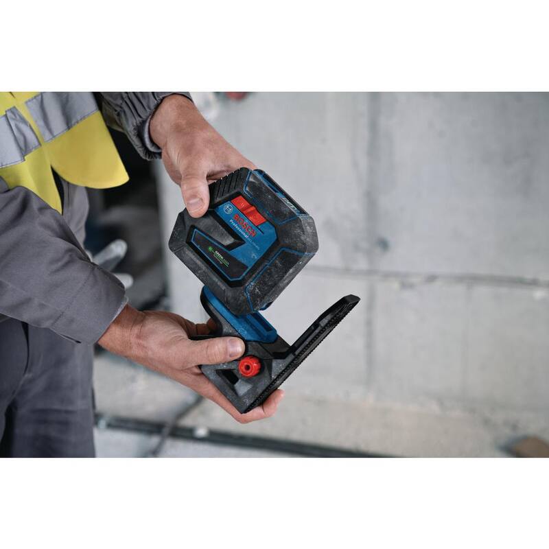 Nivel láser de combinación verde de 165 pies Bosch con tecnología VisiMax, montaje de ajuste fino y estuche rígido de transporte - GCL100-40G.