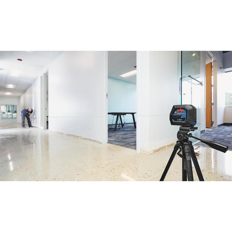 Nivel láser de combinación verde de 165 pies Bosch con tecnología VisiMax, montaje de ajuste fino y estuche rígido de transporte - GCL100-40G.
