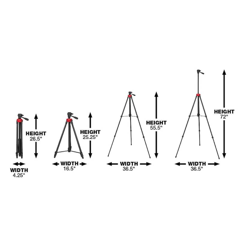 Milwaukee M12 Láser Verde de 360° en 3 Planos con Clip de Seguimiento con Tripie Ajustable de 72 pulgadas y Detector de Láser de 165 pies - 3632-21-48-35-1313-48-35-1411-48-35-1211