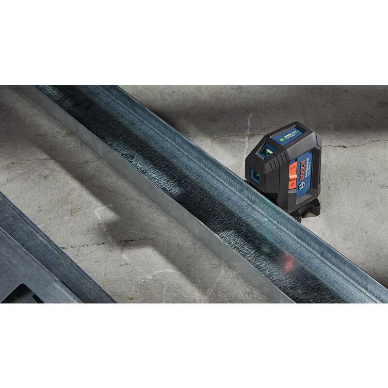 Bosch 125 ft. Verde 3-Punto Láser Autonivelante con Tecnología VisiMax, Montura Multipropósito Integrada y Estuche de Transporte Resistente - GPL100-30G