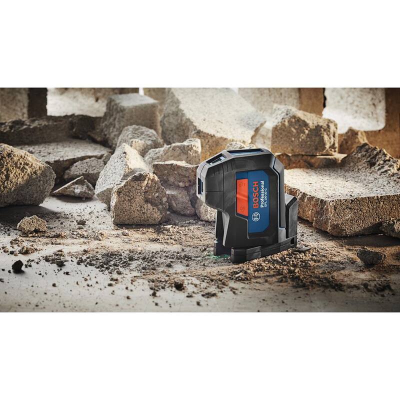 Bosch 125 ft. Verde 3-Punto Láser Autonivelante con Tecnología VisiMax, Montura Multipropósito Integrada y Estuche de Transporte Resistente - GPL100-30G