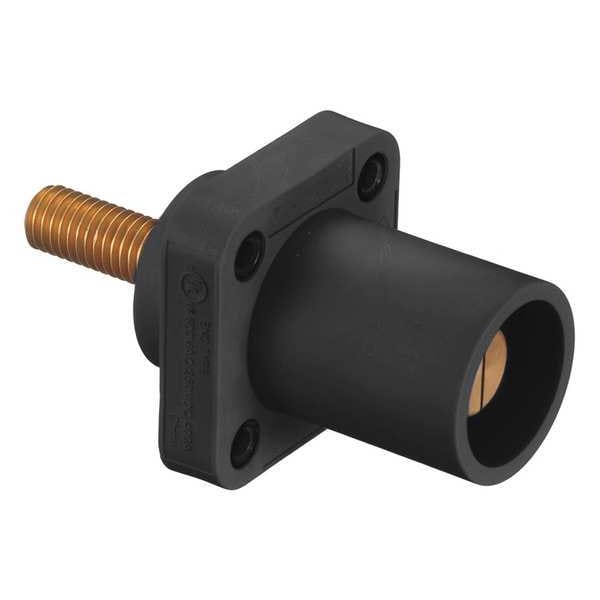 Receptáculo Hubbell Wiring Device-Kellems, Negro, Macho, Nariz Cónica, Estriado - HBLMRSCBK