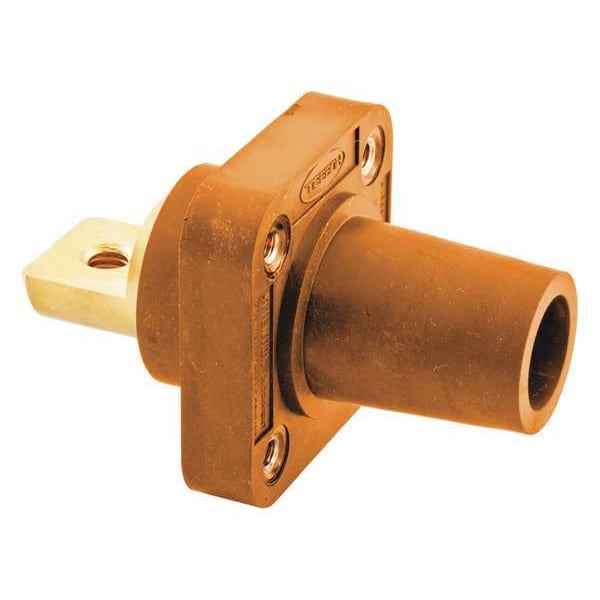 Hubbell Wiring Device-Kellems Receptacle, Taper Nose, Org, Female, Ser 16 - HBLFRBO
