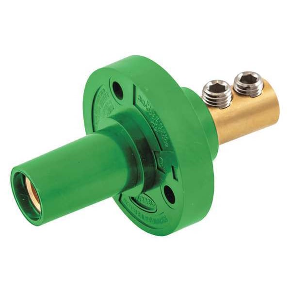Receptáculo Hubbell Wiring Device-Kellems, Verde, Hembra, 8-2, Cónico - HBL15FRGN