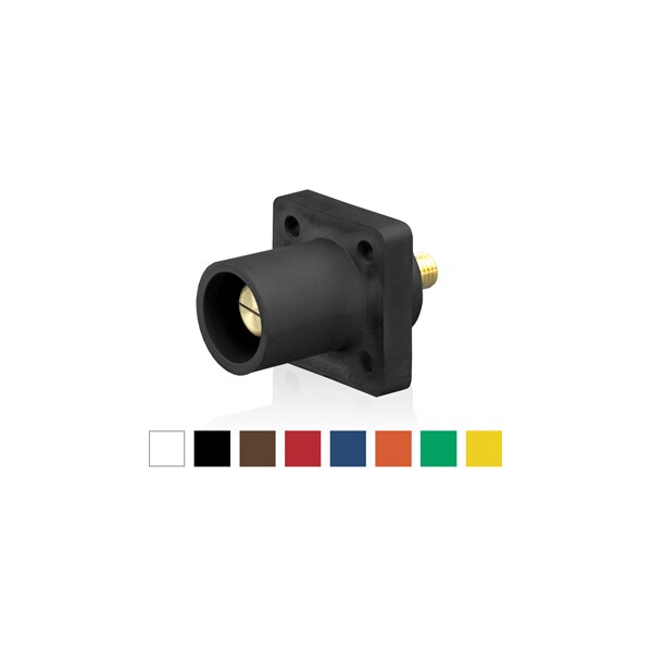 Receptáculo macho Leviton, color naranja, 2-4/0, 600Vac/250Vdc - 16R23-UO