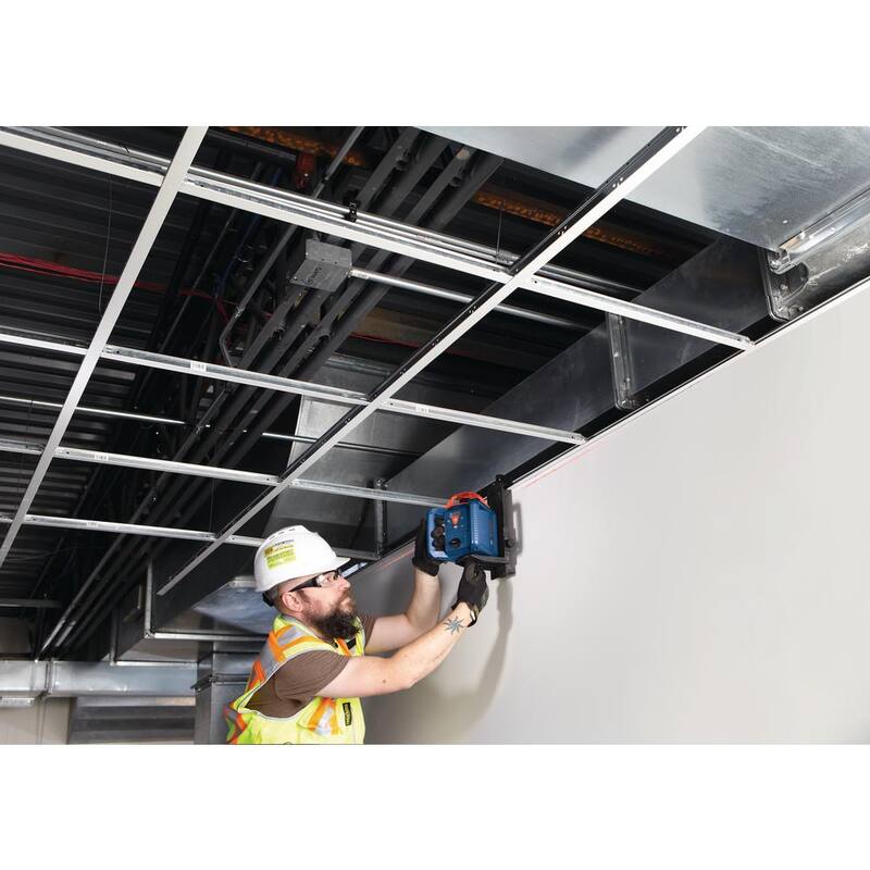 Nivel láser rotativo Bosch de 800 pies con autonivelación kit completo con estuche resistente de transporte. Reconstruido de fábrica - GRL800-20HVK-RT.
