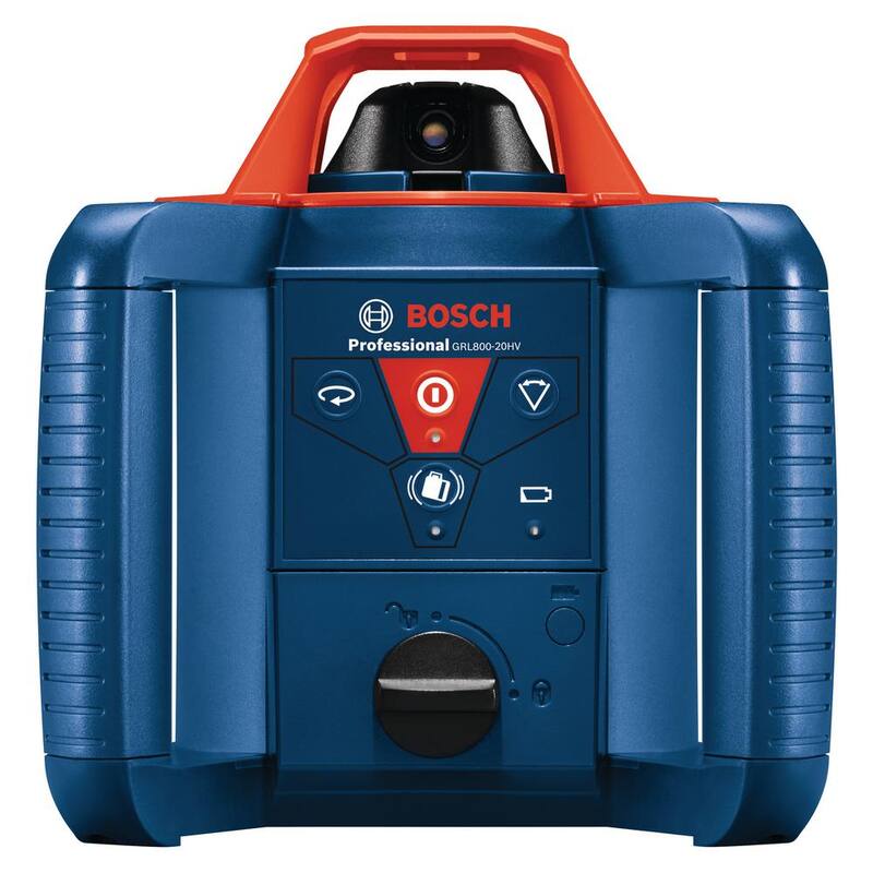Nivel láser rotativo Bosch de 800 pies con autonivelación kit completo con estuche resistente de transporte. Reconstruido de fábrica - GRL800-20HVK-RT.