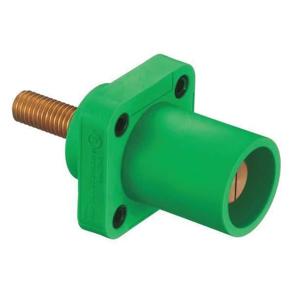 Receptáculo Hubbell Wiring Device-Kellems, verde, macho, nariz cónica, serie 16 - HBLMRSCGN