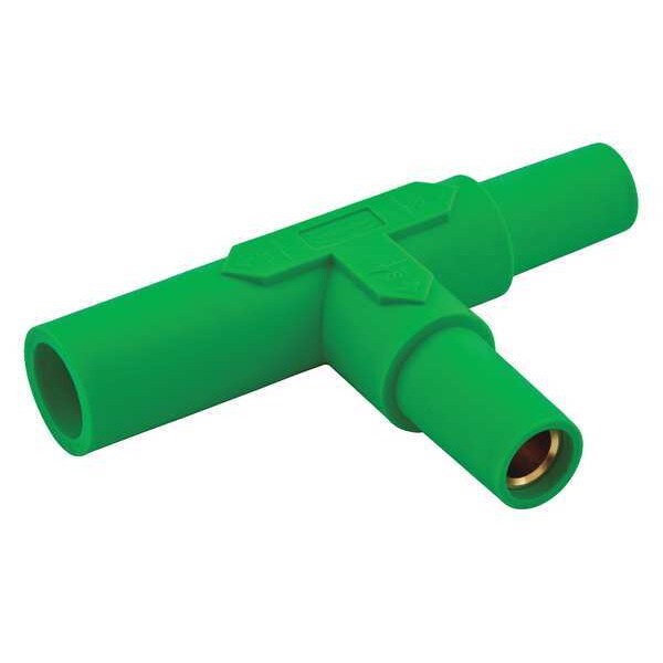 Derivador con conector en T de Hubbell Wiring Device-Kellems, verde, serie 15, punta cónica - HBL15TGN