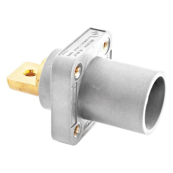 Hubbell Wiring Device-Kellems Receptacle, Wht, Male, Double Set Screw - HBLMRBW
