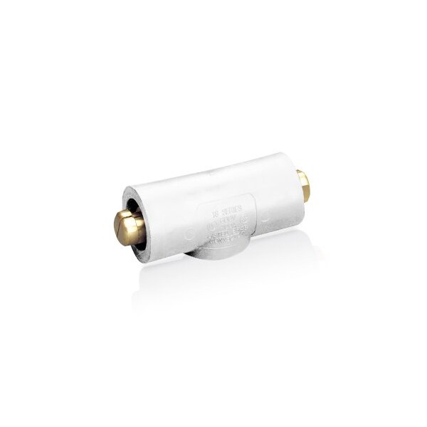 Ensamble de Conector Eléctrico Leviton Wh Dbl Macho Bola de Nariz - 18A25-UW