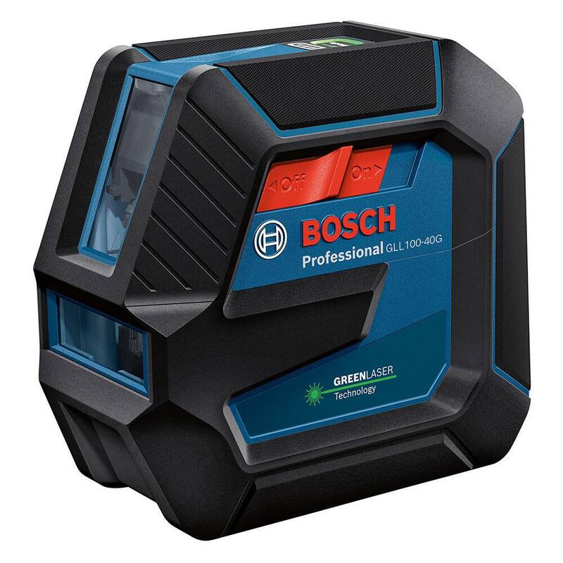 Nivel láser verde de 100 pies con tecnología VisiMax, auto nivelante, montaje en L ajustable y estuche rígido - GLL100-40G