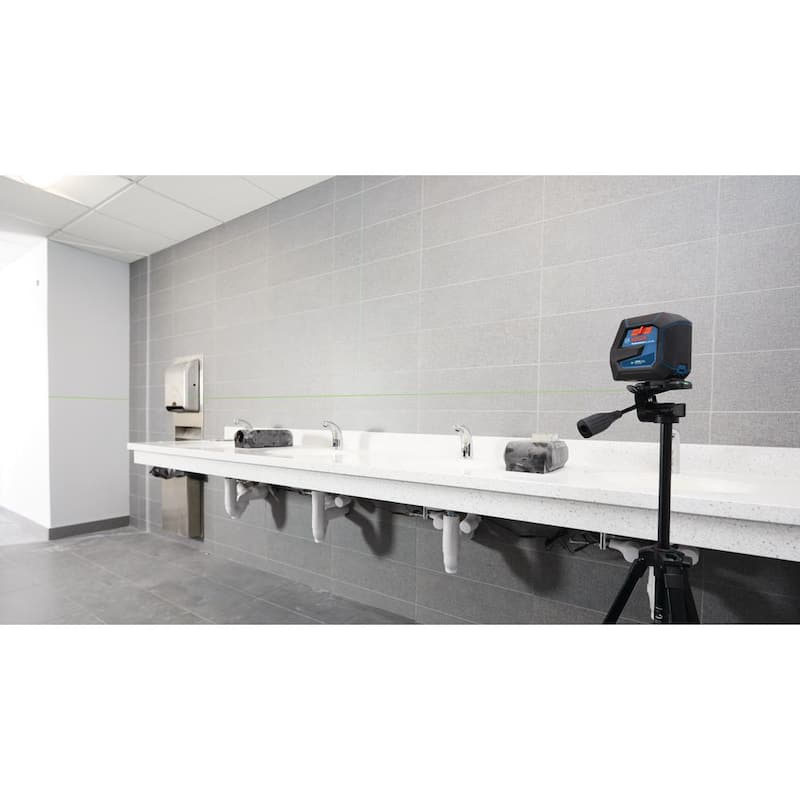 Nivel láser verde de 100 pies con tecnología VisiMax, auto nivelante, montaje en L ajustable y estuche rígido - GLL100-40G