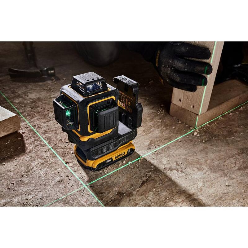 Nivel láser de 3 haces y 3 planos, DEWALT 20V, de 360 grados (solo herramienta) - DCLE34031B.