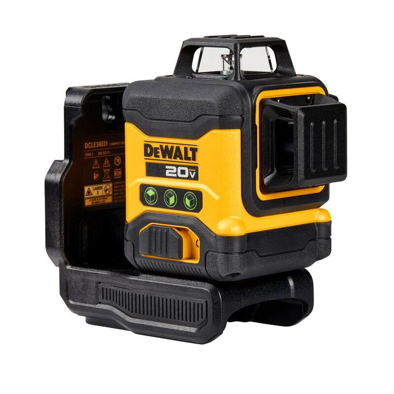 Nivel láser de 3 haces y 3 planos, DEWALT 20V, de 360 grados (solo herramienta) - DCLE34031B.