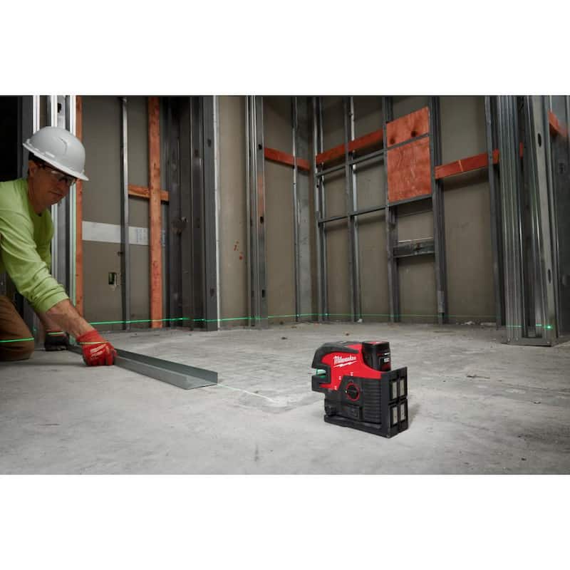 Milwaukee M12 12-Volt Lithium-Ion Cordless Green Cross Line and 4-Points Laser (Herramienta solamente) - 3624-20