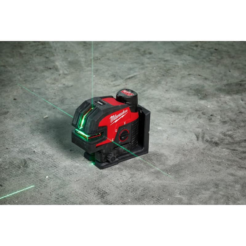 Milwaukee M12 12-Volt Lithium-Ion Cordless Green Cross Line and 4-Points Laser (Herramienta solamente) - 3624-20