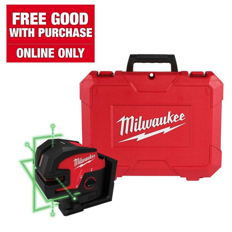 Milwaukee M12 12-Volt Lithium-Ion Cordless Green Cross Line and 4-Points Laser (Herramienta solamente) - 3624-20