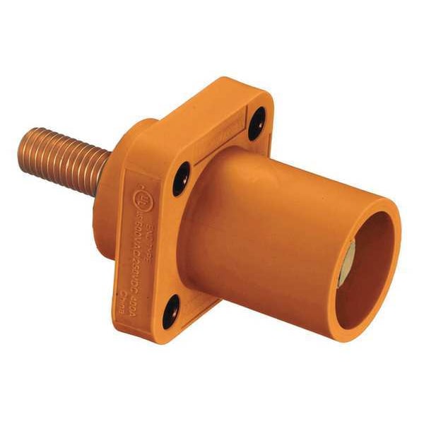 Receptáculo Hubbell Wiring Device-Kellems, Naranja, Macho, Tornillo, Nariz Cónica - HBLMRSCO