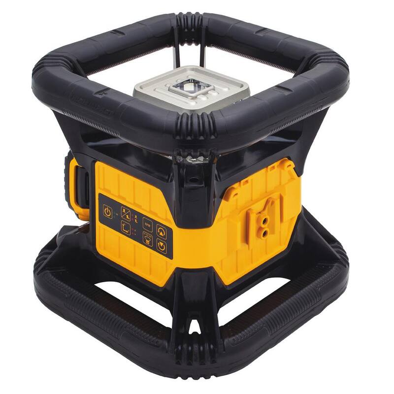 Nivel láser rotativo DEWALT 20V de litio de 250 pies en verde y trípode de construcción con batería de 2Ah, cargador y estuche TSTAK - DW079LGCS