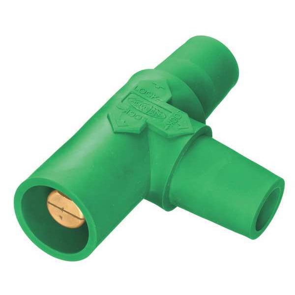 Hubbell Wiring Device-Kellems Tapping Tee, Verde, Hembra-Hembra-Macho - HBLTGN