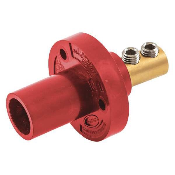 Receptáculo macho Hubbell Wiring Device-Kellems, rojo, 150AC/DC, 8-2 - HBL15MRR