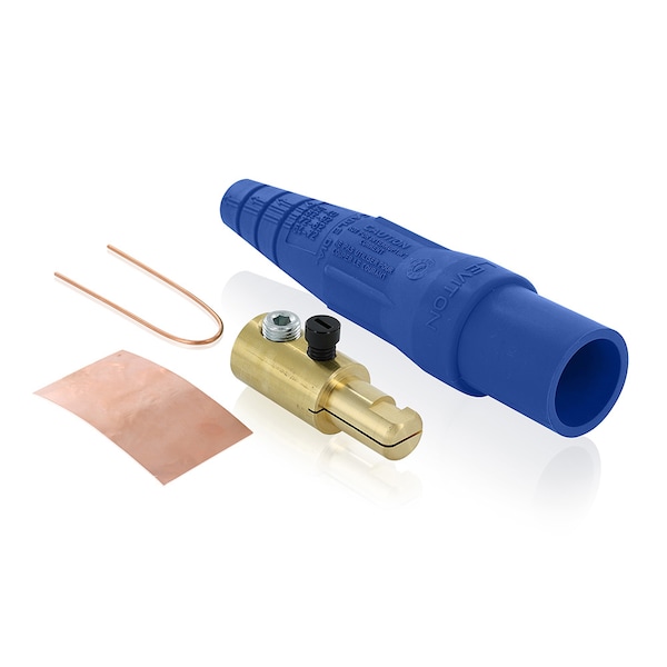 Ensamble de Conector Eléctrico Leviton Serie 16 Sss Macho Plug 2 0 - 4 0 Azul - 16D23-UB