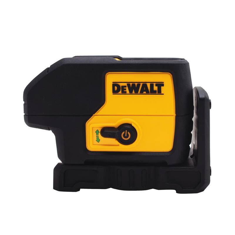 Nivel láser de tres puntos autonivelante verde DEWALT de 100 pies con (2) pilas AA y estuche - DW083CG