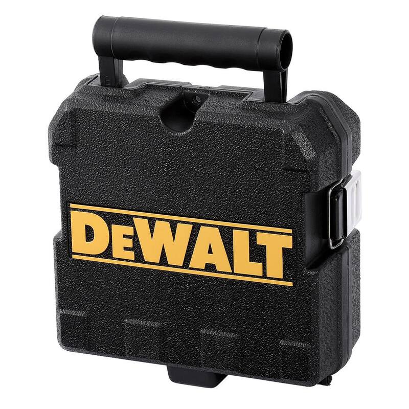 Nivel láser de tres puntos autonivelante verde DEWALT de 100 pies con (2) pilas AA y estuche - DW083CG