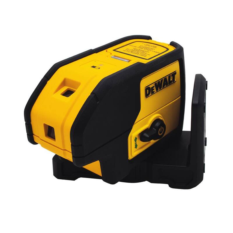 Nivel láser de tres puntos autonivelante verde DEWALT de 100 pies con (2) pilas AA y estuche - DW083CG
