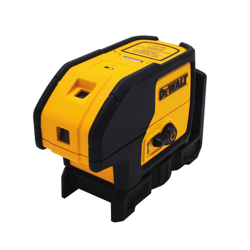 Nivel láser de tres puntos autonivelante verde DEWALT de 100 pies con (2) pilas AA y estuche - DW083CG