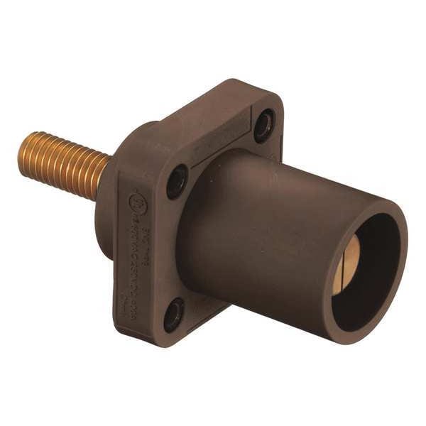 Receptáculo Hubbell Wiring Device-Kellems, 4 a 4/0, Macho, Marrón, Cono - HBLMRSBN